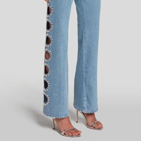 Seven For All Mankind Anna Dello Russo SLOUCHY BOOTCUT CRYSTALS JEANS - Picture 8 of 11